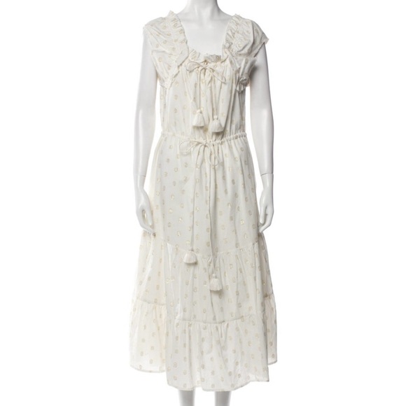 Figue gold polka dot midi dress - Picture 1 of 12
